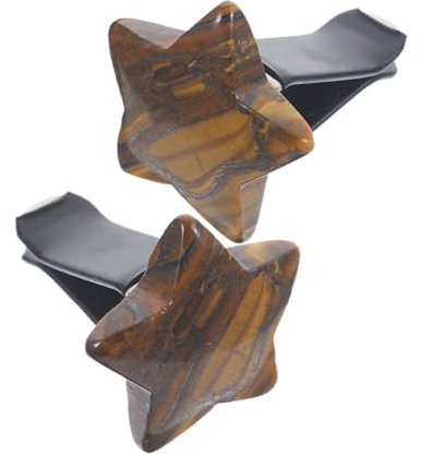 GETAJGHSD 2stücke Auto Luftauslass Clips Mit Natürlichem Kristall Stern-mond Design Für Fahrzeugdekoration Installieren Langlebig Für Verschiedene Räume Geeignet