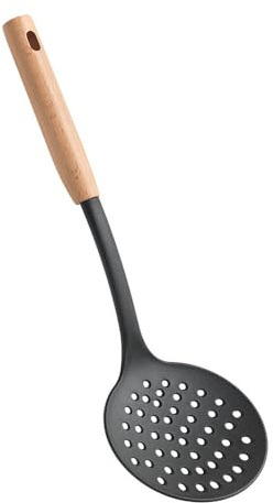 Metaltex Arizona - Cucchiaio per schiuma, con manico in legno