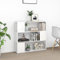 HEFZGDB Bücherregal Raumteiler Hochglanz-Weiß 100x24x94 cm Regal Schlafzimmer Cd Regal Aktenschrank Mehrzweckschrank für Bibliothek Wohnbereich Arbeitszimmer Büro
