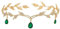KAIYAYA Elfen Kopfschmuck Elfenkrone,Krone Tiara Kristallkrone Hochzeit Braut Strasssteine Tiara Damen Rom mit Blattförmiges Design Kopfschmuck Elfe Prinzessin Griechenland Prinzessinnenpartys