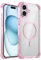 Custodia in TPU per Apple iPhone 15 Pro, texture delicata sulla pelle, durezza 3H, anti-macchia, anti-ingiallimento e ad alta trasparenza, custodia magnetica per telefono, rosa