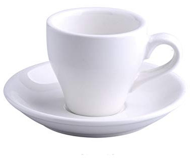 GBZXANG Juego de tazas de café expreso de cerámica gruesa de colores, juego de tazas de café para el hogar, café con leche, expreso, bandeja de café fuerte al por mayor (blanco)