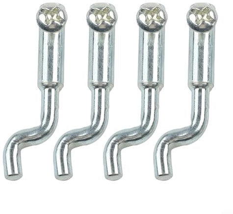 Eawfgtuw Z-Style Metal Cable End, Dog Leg Z Cable End, with Single Hole Fixing Up to 2mm Cable Fits Many Lawnmowers(4pcs)