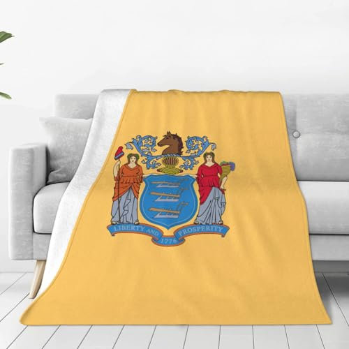 Ultraweiche Micro-Fleece-Decke mit Flagge von New Jersey, gemütliches Druckdesign für ultimativen Komfort und Wärme