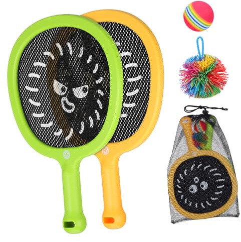 BESPORTBLE 1 Satz Tennis Schläger Ergonomisches Outdoor für Jungen und Mädchen mit Elastischem Netz und Rutschfestem Griff für Strand und Gartenaktivitäten Fördert Bewegung und Spaß