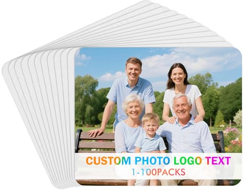 200 Pack Personalised Custom Mouse Pad with Photo & Text – Non-Slip Neoprene Mouse Mat for Office, Home & Gaming – Bulk Custom Business Logo Mouse Pads, 20x24cm