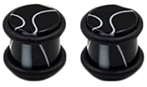 RDSGYZ 2Er Ohr Stretching Kit Klassisch, Tunnel Plugs Trendig Acryl Körperpiercing Set Massiver Zylinder und Schnur für Unisex 1.6-10mm