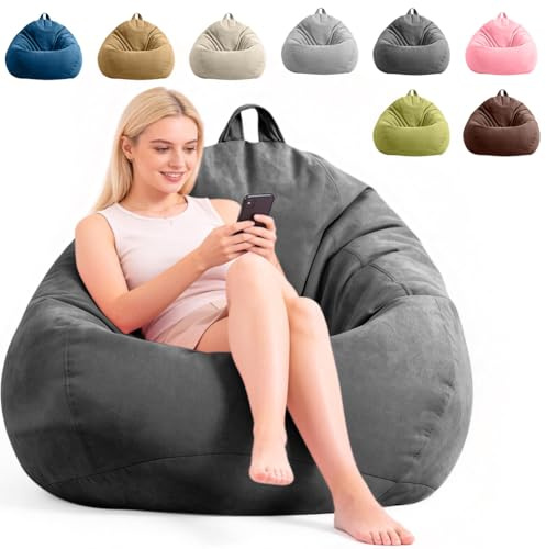 DASIAUTOEM Sitzsack XL (ohne Füllung), Sitzsäcke Tropfenform nur Bezug, Großer Gaming sitzsack XL Bean Bag Chair, Keine Füllung Sitzsackstuhl für Wohnzimmer Kinderzimmer Sofa Outdoor Deko,100x120 cm