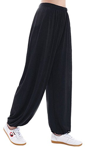 MESHIKAIER Super weiche Herren Haremshose Freizeithose Pluderhose Pumphose Yoga Hose Sport Hose für 4 Jahreszeiten (Size XL, Schwarz)