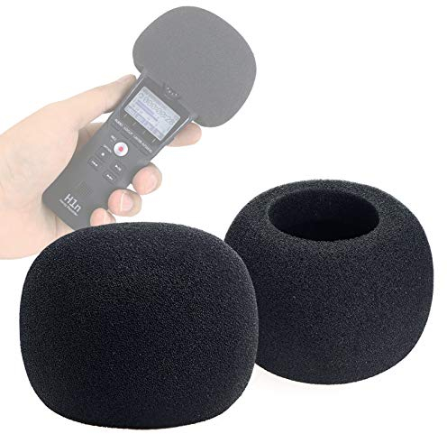 YOUSHARES Foam Windscreen for Recording Microphone H1, Mic Windscreen Cover Pop Filter for H1 Microphone (2 Packs)