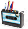 Creative Adhesive Tape Pen Holder Case, Retro Cassette Tape Dispenser Vase Brush Pot, Popular Pencil Desk Collection Tidy Organizer, Office Stationery Storage Container- Unique Gift (Blue)