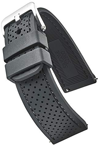 ALPINE Sporty Premium Soft Silicone Adjustable Watch Band - Replacement Rubber Watch Bands for Women & Men - Waterproof Quick Release Watch Straps - Compatible with Regular & Smart Watch Bands