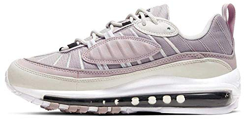 Nike W Air MAX 98, Zapatillas para Correr Mujer, Silver Lilac Black Platinum Violet Platinum Tint White, 38 EU