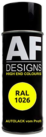Alex Flittner Designs RAL1026 Bombe de peinture auto en spray Jaune lumineux brillant