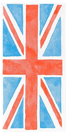 Talking Tables Disposable British Union Jack Paper Napkins | 2022 Queen's Platinum Jubilee Party Supplies Table Decorations Red White Blue:| Pack of 20 | 33cm Unfolded