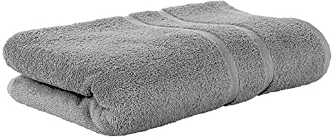 Premium Frottee Badetuch 100x150 cm in mittelgrau von StickandShine in 500g/m² aus 100% Baumwolle