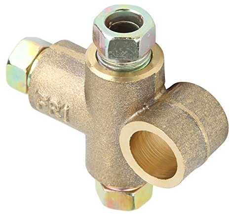 Bremsen-T-Stück, 3-Wege-T-förmiges Bremsen-T-Stück mit 3 Außenmuttern, M10 10-mm-Bremsen-T-Stück, kurzes 3/16-Zoll-Rohr