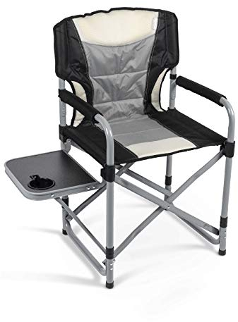 Kampa Chairman Armchair - Deluxe Folding Outdoor Camping Chair for Adults - Lightweight, Portable, Reclining with Cup Holder - Perfect for Deck, Caravan, Trail, Beach, Fishing, and Festivals