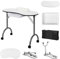 AlightUp Table de Manucure Pliante Professionnelle avec Tiroir et Roulettes Table Onglerie/Bureau Manucure/Bureau Onglerie/Sac Ne Pèse Que 9 KG Blanc