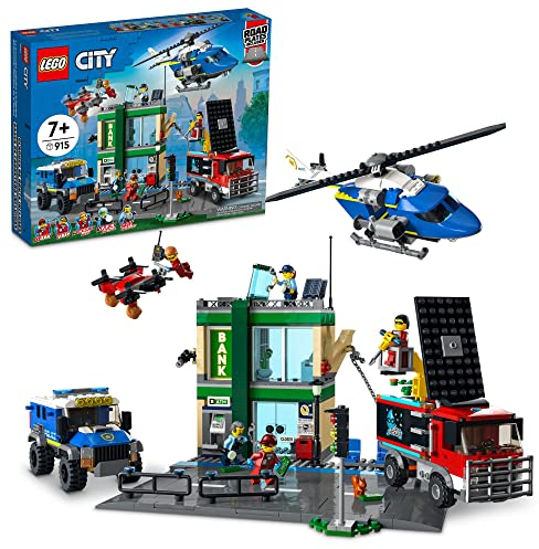 LEGO City Police Chase at The Bank 60317 Bauspielzeug-Set für Kinder, Jungen und Mädchen ab 7 Jahren (915 Teile)