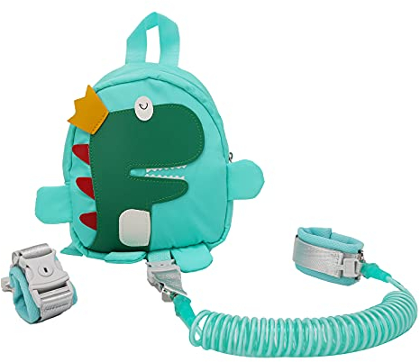 Petyoung 2-in-1 Rucksackleine für Kleinkinder, Dinosaurier-Rucksack-Geschirr mit Anti-Verlust-Leine für 1-5 Jahre alte Jungen Kinder Rucksack Leine
