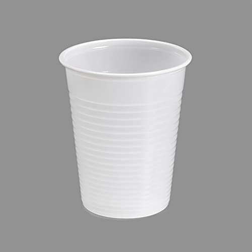 BOLSA CON 50 VASOS BLANCOS BIODEGRADABLES 200cc PLASTICO