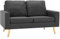 vidaXL 2-Sitzer-Sofa Dunkelgrau Stoff