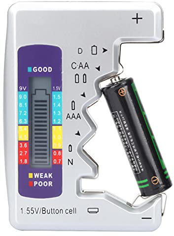 Walfront Digital Batterietester - AA AAA 9V 1.5V Knopfzellenbatterien Testen