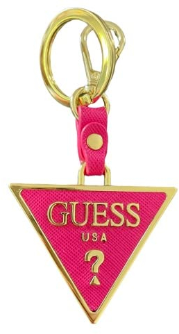Guess Saffiano Keyring, Schlüsselanhänger, Pink