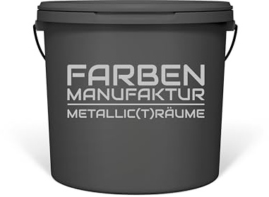 Farben Manufaktur Metallic Wandfarbe Effekt Wandlasur Innenwandfarbe Latex Latexfarbe bunt 2/5L, Farbe: Silber, Größe: 2L