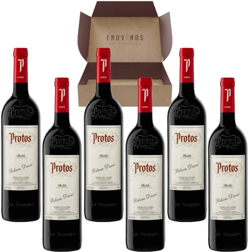 Vino Tinto Protos Roble - Pack 6 Botellas de Vino Tinto 75 cl - Ribera del Duero - Mejor Selección ENOVINOS
