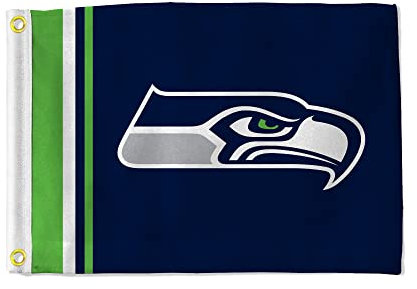 Rico Industries NFL Seattle Seahawks Streifen 30,5 x 43,2 cm Flagge Utility Flagge – doppelseitig – ideal für Boot/Golfwagen/Zuhause usw.