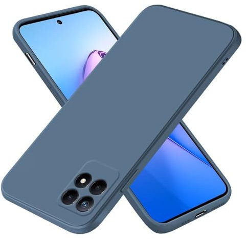 EASSGU Funda para Realme 8i / Realme Narzo 50 (4G) (6.6 Inches), Carcasa de Silicona Suave de TPU - Lavanda Gris