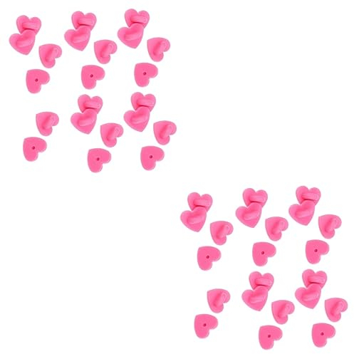 EXCEART 200 Stk Schmetterlingshut-piercing-nadel Stiftrückseiten Ersetzen Kupplungsstift-rückseiten Namensschilder Stifthalter Rote Krawatte Anstecknadel Emaille-stift Leer Gummi Nadelsitz