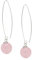 Handmade Women's Natural Gemstone Sterling Silver Dangle Drop Earrings 12mm Ball Beaded Earrings for Girls (Faceted Rose Quartz)