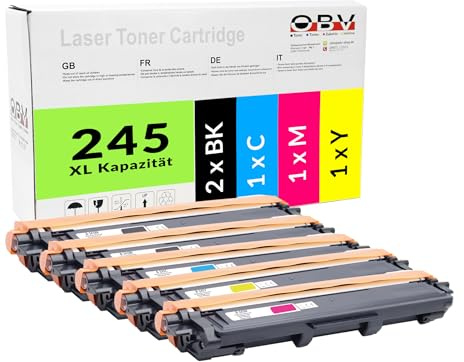 OBV Kompatibel TN-241BK TN-245 CMY Toner für Brother HL 3140 3150 3170 MFC 9130CW 9140CDN (5Pack)