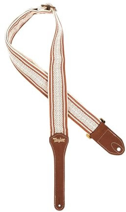Taylor Gurt weiß/braun Jacquard Baumwolle 5,1 cm