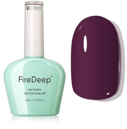 Firedeep Burgundy Wine Gel Nail Polish, 0.54 Fl Oz Large Bottle Autumn Winter Gel Nail Polish