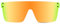 Cheapass Massive Shield, XXL, einteilige Gläser, UV400-geschützt, für Herren und Damen, verspiegelte Gläser, Ca: 032 - Orange, Large