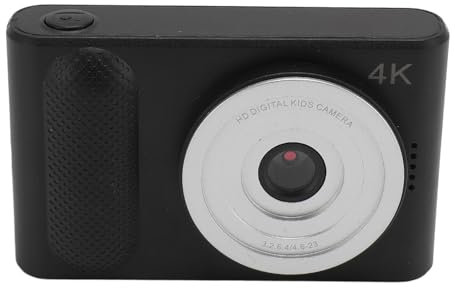 Fotocamera Digitale 48MP 4K, Fotocamera Compatta con Messa a Fuoco Automatica con Schermo da 2,4 Pollici, Zoom Digitale 16X, Fotocamera per Vlogging per Adolescenti Principianti