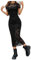 GORGLITTER Women's Mesh Sheer Short Sleeve Bodycon Dress Y2K Crew Neck 2 in 1 Midi Dresses Black Star M