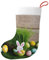 WCXTHGFA Weihnachtssocken mit Osterei-Hasengras-Holzdruck, einzigartige und stilvolle dekorative Socken für fröhliche Jahreszeiten, Schwarz , Einheitsgröße