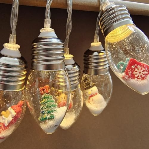Weihnachts-Lichterkette im Vintage-Stil – LED-Lichterkette, Vintage-Weihnachtsbeleuchtung, Weihnachts-Kamindekoration, LED-Weihnachtsbeleuchtung, Weihnachtsbeleuchtung für drinnen und draußen