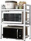 Pantanal Countertop Microwave Shelf Stand Expandable 3 Tiers, White Metal Kitchen Spice Racks Adjustable Unit Storage Shelving Printer Stand Freestanding for Home Office Desktop (3 tiers white)