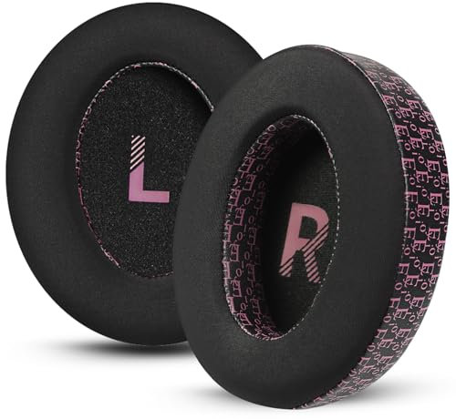 Joghaw Replacement Ear Pads for Headphones - Compatible for Philips SHP9500 | Premium Cooling Gel Headphone Replacement Ear Pads with Soft Memory Foam for Comfort - Pink Print