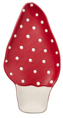 Huangj-0527 Servizio Tavola Piatto da pranzo in ceramica con piatto in ceramica a forma di fungo rosso disegnato a mano Dessert