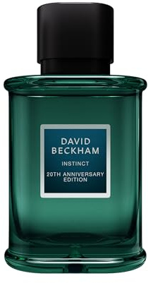 David Beckham Instinct Eau de Parfum für Männer, 20th-Anniversary Edition mit Bergamotte, Apfel-Akkord und Cashmeran, 50 ml