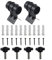 Feegow Heavy Duty Deck Railing Umbrella Holder, Metal Patio Umbrella Stand for 1.5-2 Inch Umbrella Poles, Secure & Sturdy Post Corner Mount