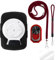 ESCAMOT [4 en 1] Coque Compatible avec Garmin Edge 200 avec Lanière, Dragonne et Support Bague, Étui Protecteur Antichute Kit Voyage (Set Rouge)