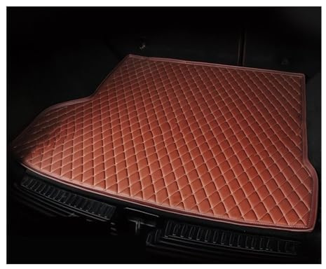 Auto Leder Kofferraummatten Kompatibel Mit Jeep Für Commander 2007-2008 Für PHEV 2020 Für Renegade 2016-2018 Custom Car Kofferraummatte Schutzpolster Cargo-Liner(Braun,for Commander)